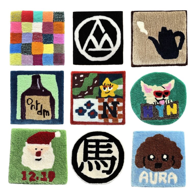 タフティング体験でつくられた作品